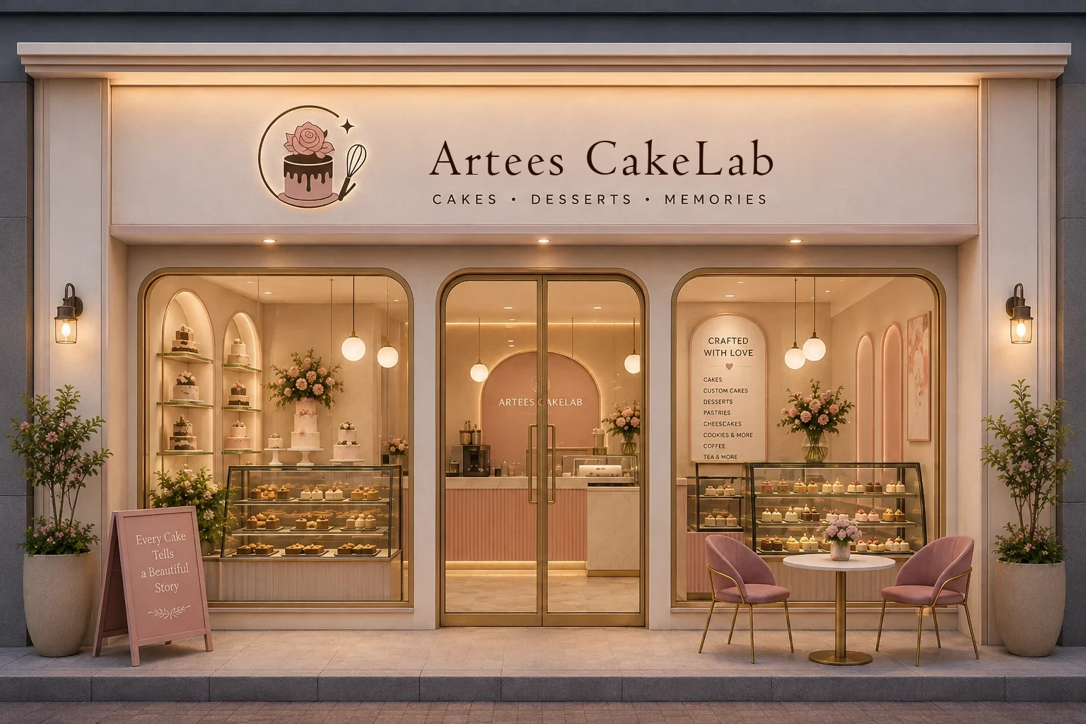 Illustrative concept rendering for Artees CakeLab