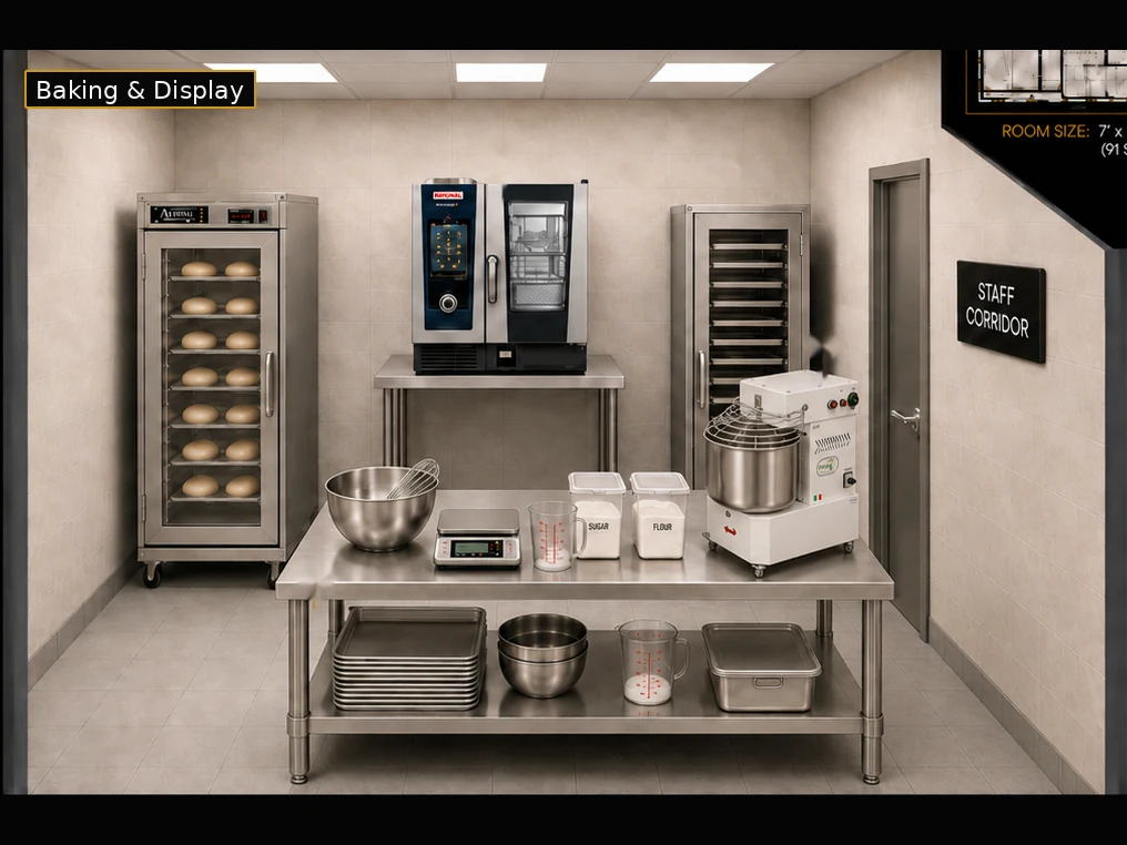 Illustrative rendering: Baking & Assembly