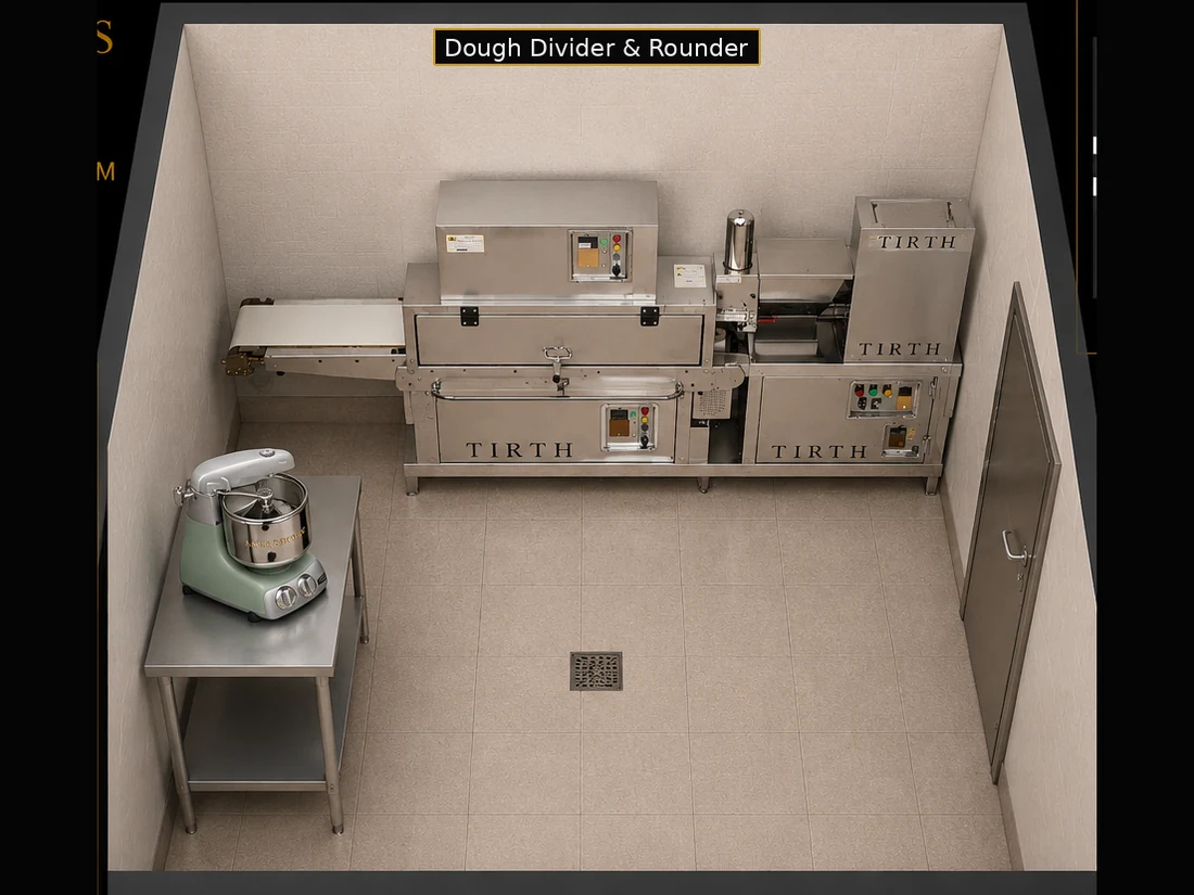 Illustrative rendering: Dough Preparation, Dividing & Portioning
